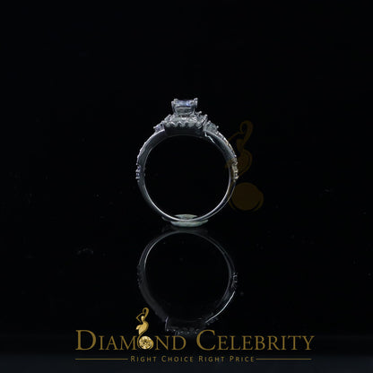 DiamondCelebritees 1.0CT 925 Sterling Silver White Ladies Ring Cubic Zirconia Ring Size 7