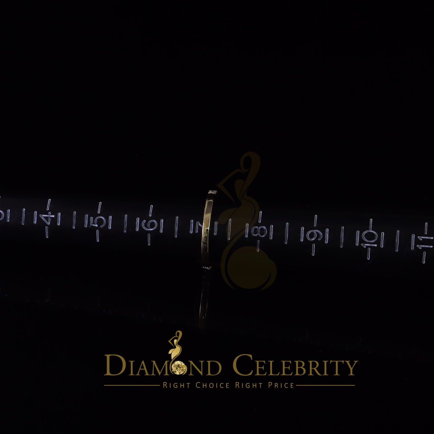 King Of Blings  10K Yellow Gold 3.00CT VVS' 'FL' D clr Round Moissonite Womens Ring S/7