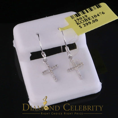 DiamondCelebritees Women's stud in 925 White Sterling Silver 0.15ct Diamond Stud Men's Earrings