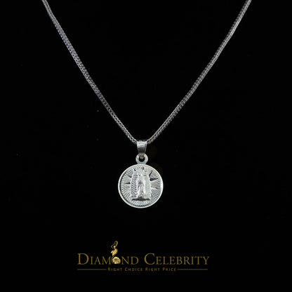 DiamondCelebritees Double Side Jesus & Gudalupe Men's/Women's Pendant Religious 925 Sterling Silver