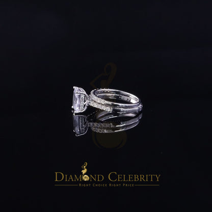 DiamondCelebritees 4.71ct White Cubic Zirconia 925 Sterling Silver Bridal Fashion Womens Ring SZ 7