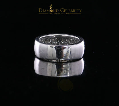 DiamondCelebritees 0.20CT Real Diamond Men's Silver White Micro-Pave Ring Size 11 in Band Style