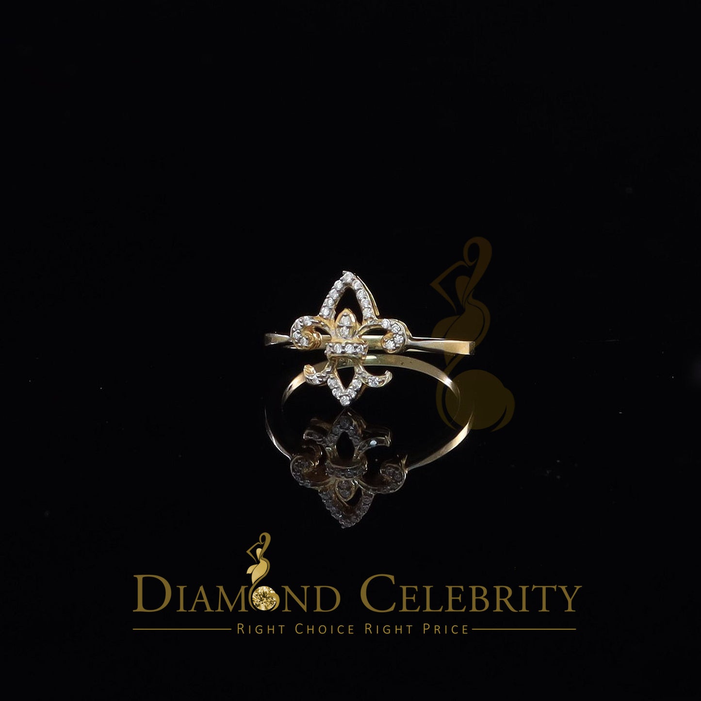 DiamondCelebritees 0.30ct Cubic Zirconia Yellow 925 Sterling Silver Saints Womens Gifts Ring Size 7