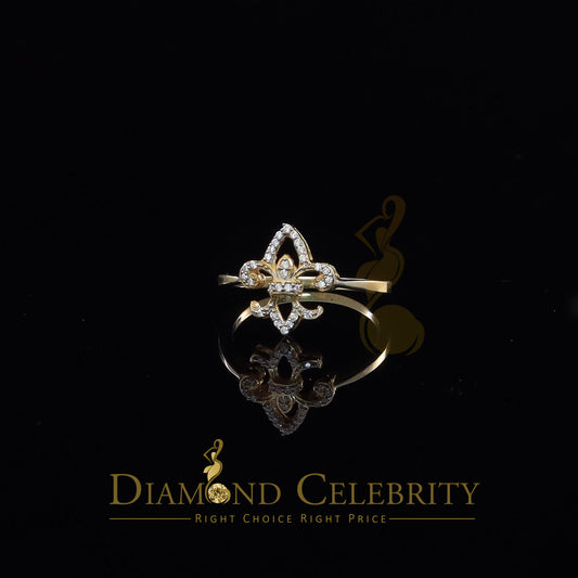 DiamondCelebritees 0.30ct Cubic Zirconia Yellow 925 Sterling Silver Saints Womens Gifts Ring Size 7