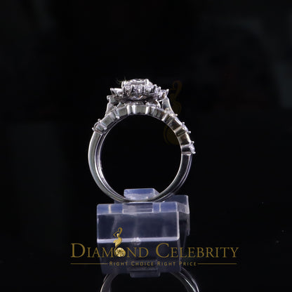 DiamondCelebritees New Womens 925 Silver White 1.25ct VVS 'D' Round Solitaire Moissanite Ring SZ 7