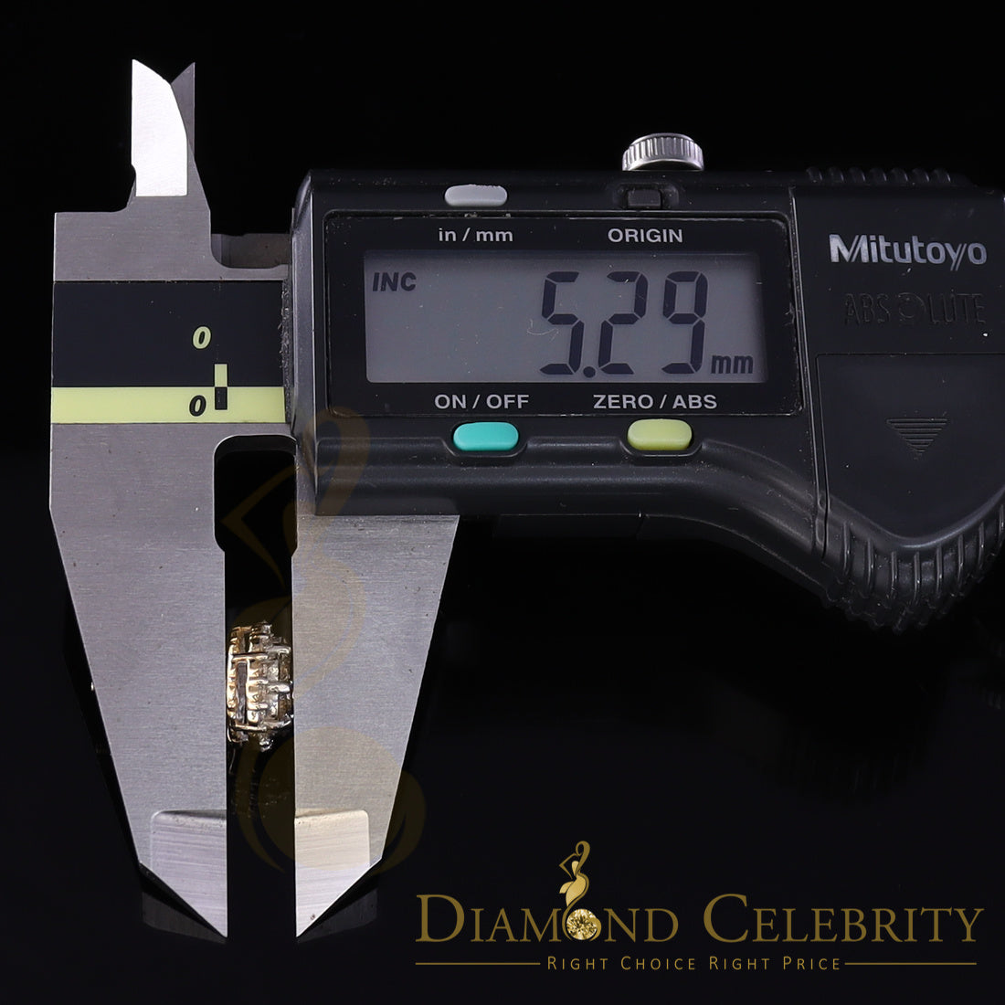 DiamondCelebritees 10K Real Yellow Gold w/Real 1.66 CT Diamond Men's/Women's Stud Earring