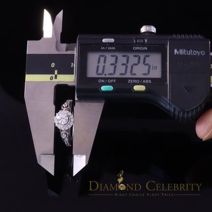 DiamondCelebritees 1.31ct Cubic Zirconia 925 White Sterling Silver Women Engagement Rings Size 7