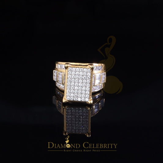 DiamondCelebritees 925 Yellow 5.82ct Cubic Zirconia Silver Cinderella Women's Ring SZ 7.5