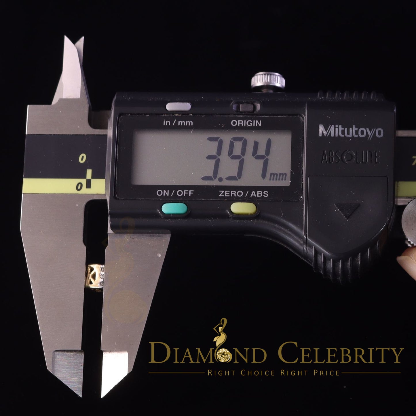 DiamondCelebritees Real Moissanite Stud Square Earrings 10k Real Yellow Gold 0.33ct VVS 'D' Color
