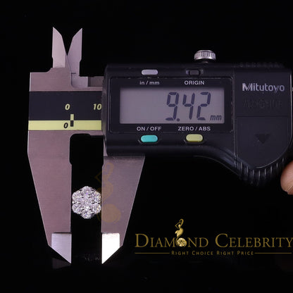 DiamondCelebritees  2.00ct Cubic Zirconia 925 White Silver Sterling Hip Hop Floral Women's Earrings