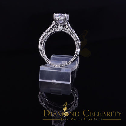 DiamondCelebritees White 5.50ct Cubic Zirconia 925 Sterling Silver Bridal Style Women's Ring SZ 7