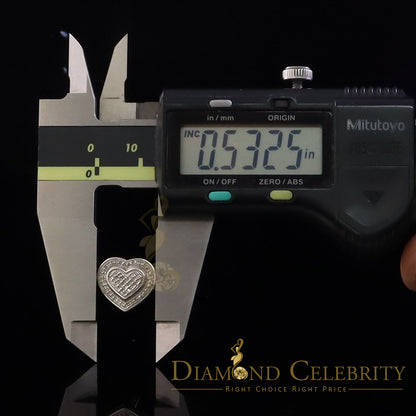 DiamondCelebritees Aretes Para Hombre Heart 925 White Silver 0.30ct Diamond Women's Style Earring