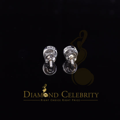 DiamondCelebritees 0.05ct Diamond 925 Sterling Silver White For Women's & Men's Round Stud Earring