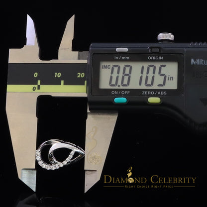 DiamondCelebritees Sterling White Silver Pear Fashion Pendant with 0.00ct Cubic Zirconia