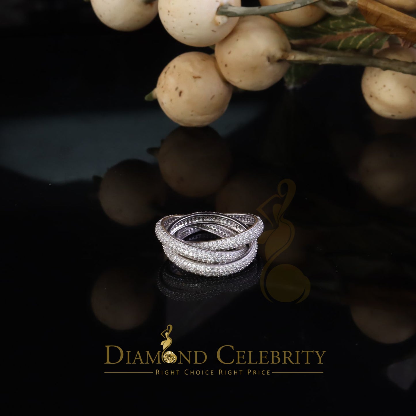 DiamondCelebritees 925 Sterling White Silver 3.10ct Cubic Zirconia 3 Piece Women's Ring Size 06