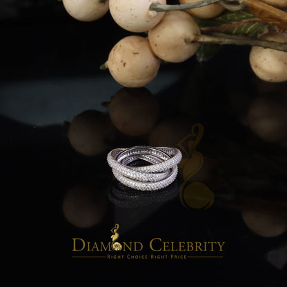 DiamondCelebritees 925 Sterling White Silver 3.10ct Cubic Zirconia 3 Piece Women's Ring Size 06