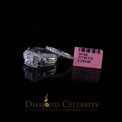 DiamondCelebritees 925 Sterling White 5.00ct Cubic Zirconia Silver Wedding Fashion Womens Ring SZ 7