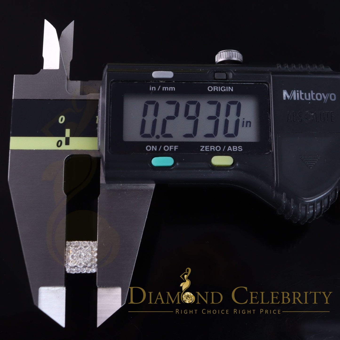 DiamondCelebritees  925 Yellow Starling Silver 0.74ct Cubic Zirconia Square Women's / Men's Earrings