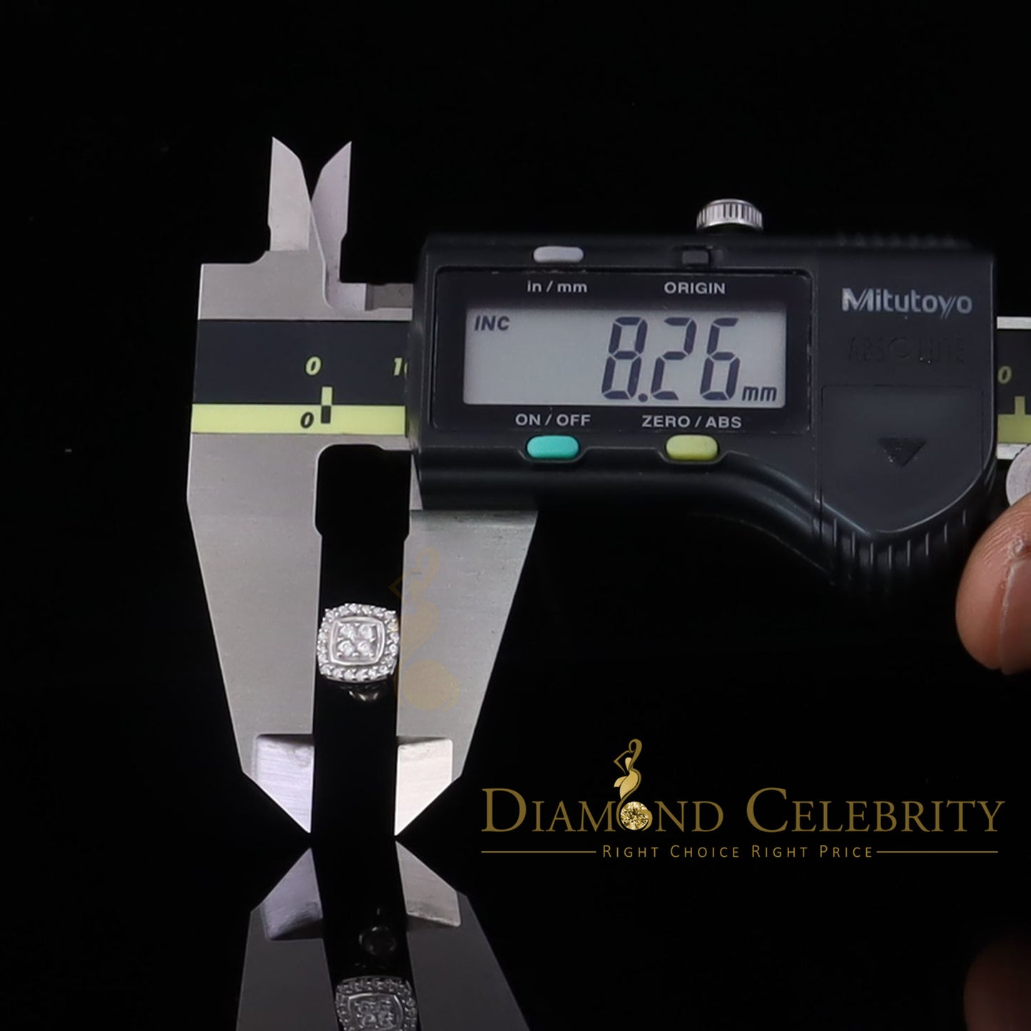 DiamondCelebritees  925 White Sterling Silver 0.85 ct Cubic Zirconia Women's Hip Hop Square Earrings