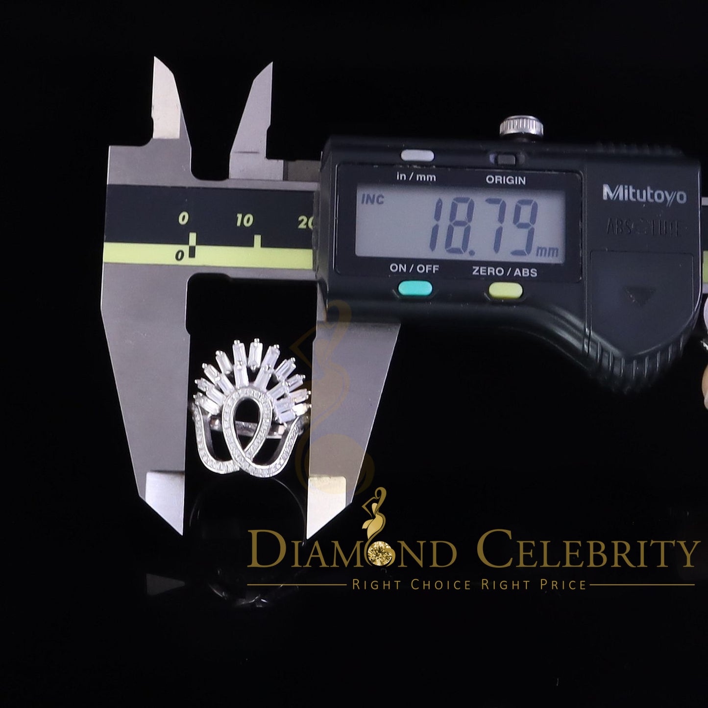 DiamondCelebritees 925 Sterling Silver 2.0 ct Cubic Zirconia White Silver Crown Women's Ring Size 7