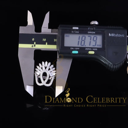 DiamondCelebritees 925 Sterling Silver 2.0 ct Cubic Zirconia White Silver Crown Women's Ring Size 7