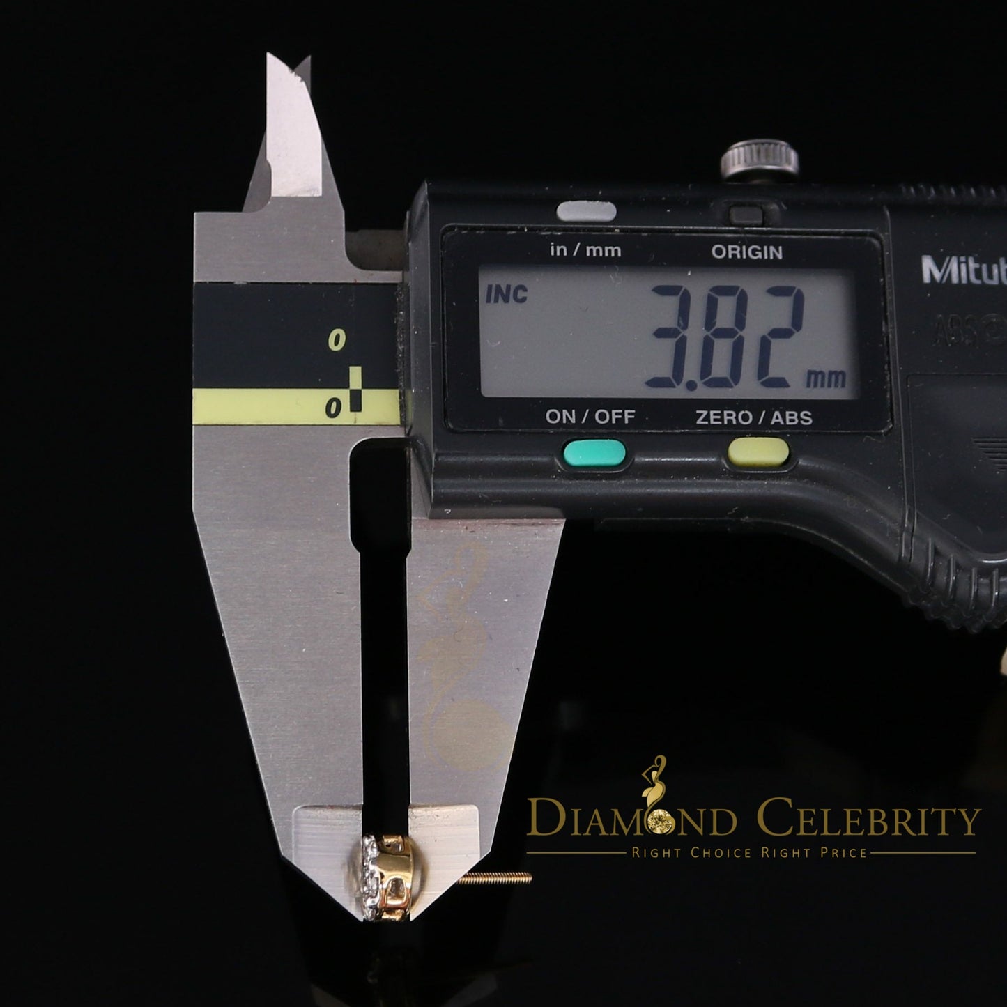 DiamondCelebritees Men's/Women's 10K Real Yellow Gold with 0.75CT Real Diamond Stud Earrings