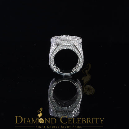 DiamondCelebritees 925 Sterling White Silver Cubic Zirconia 25.0ct Engagement Band Rings Men Size12