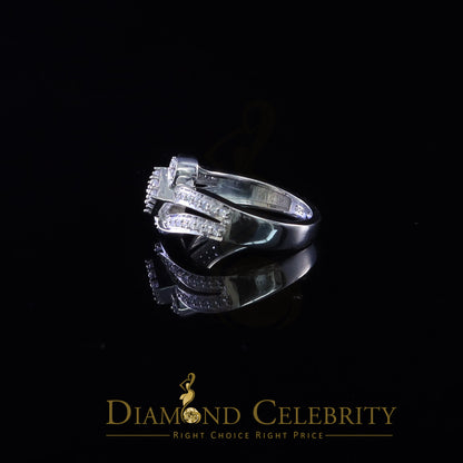 DiamondCelebritees 1.00ct 925 Sterling White Silver 'Z' Round Cubic Zirconia Womens Ring Size 7