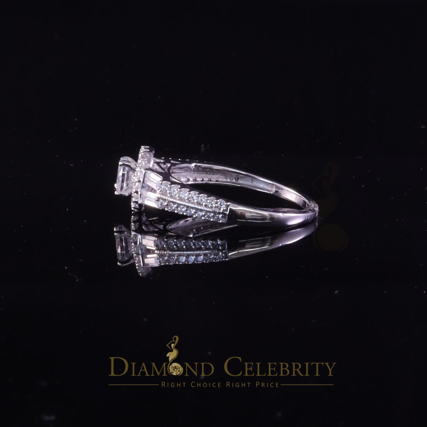 DiamondCelebritees 1.75ct Cubic Zirconia White Sterling Silver Men's/ Women Engagement Rings Size 7.5