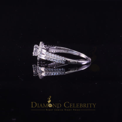 DiamondCelebritees 1.75ct Cubic Zirconia White Sterling Silver Men's/ Women Engagement Rings Size 7.5