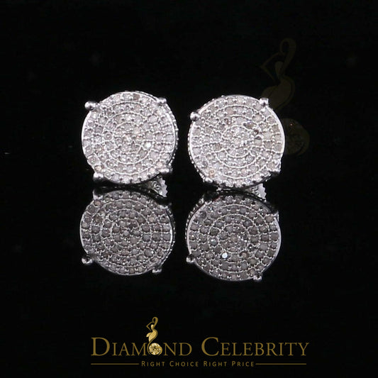 DiamondCelebritees White 925 Sterling Silver 0.30ct Diamond For Women's/ Men's Stud Round Earrings