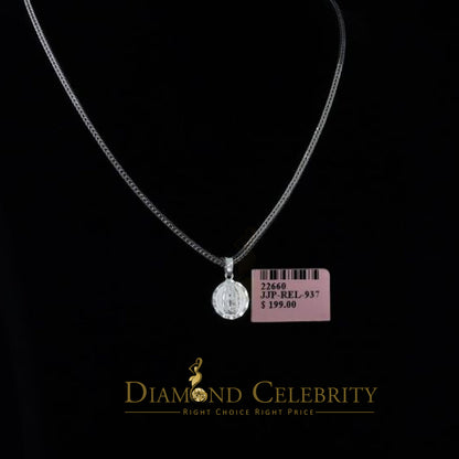 DiamondCelebritees 925 Sterling Silver Double Side Lady Guadalupe Men's/Women's Pendant Religious
