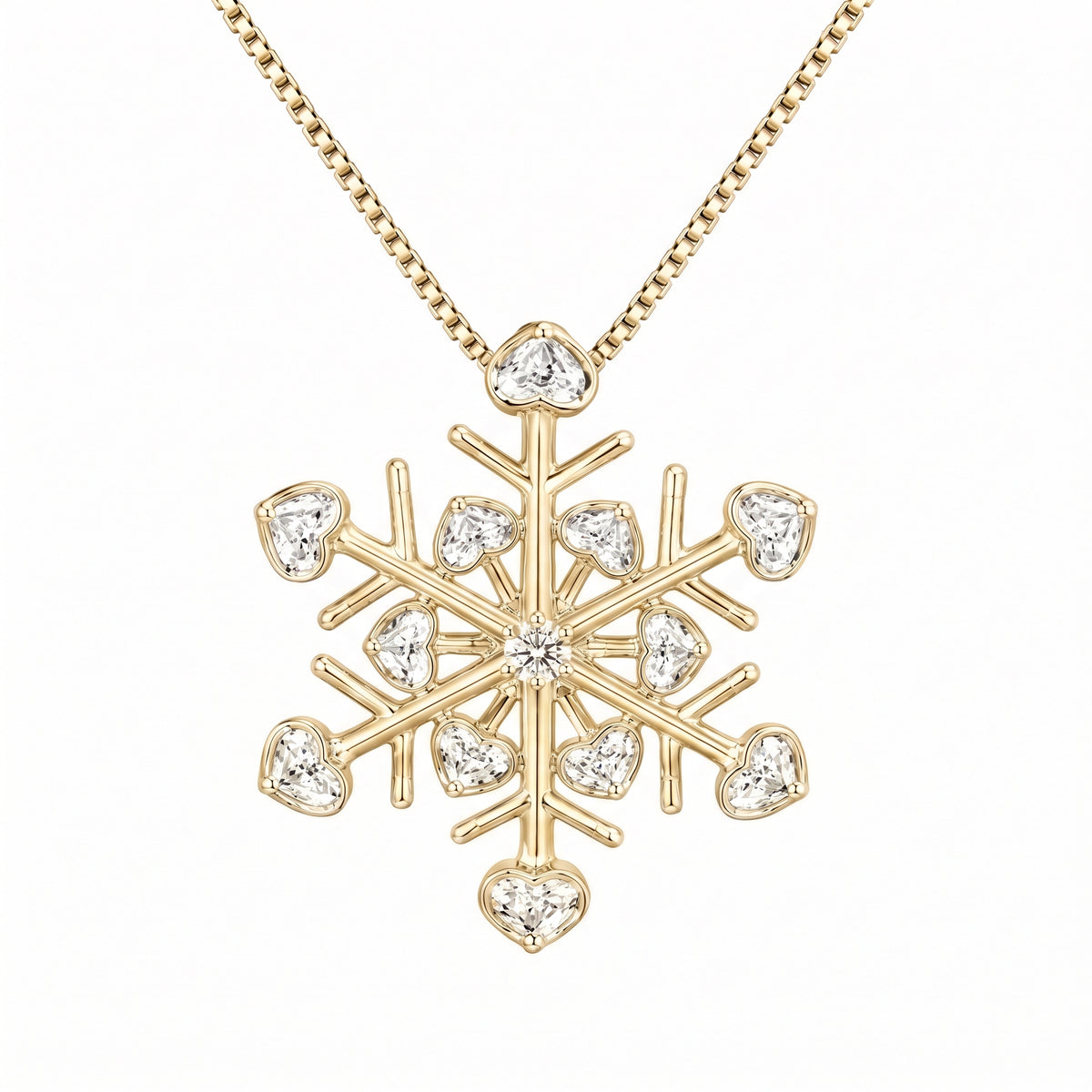 DiamondCelebritees  925 Sterling Silver Genuine 0.01ct Diamond Snowflake Cluster Pendant Necklace