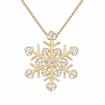 DiamondCelebritees  925 Sterling Silver Genuine 0.01ct Diamond Snowflake Cluster Pendant Necklace