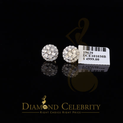 DiamondCelebritees 10K Real Yellow Gold w/Real 1.66 CT Diamond Men's/Women's Stud Earring