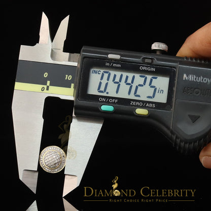 DiamondCelebritees Aretes Para Hombre Square 925 Yellow Silver 0.33ct Diamond Women & Men Earrings