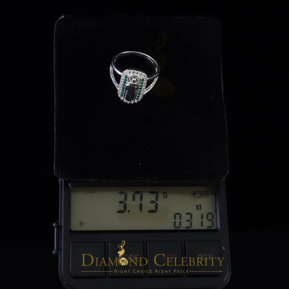 DiamondCelebritees Religious White 925 Sterling Silver Cubic Zirconia St. Jude Women's Ring Size 8