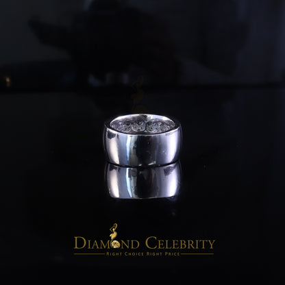 DiamondCelebritees Mirage Set Real 0.30ct Diamond 925 White Silver Wedding Band Men's Ring Size 11