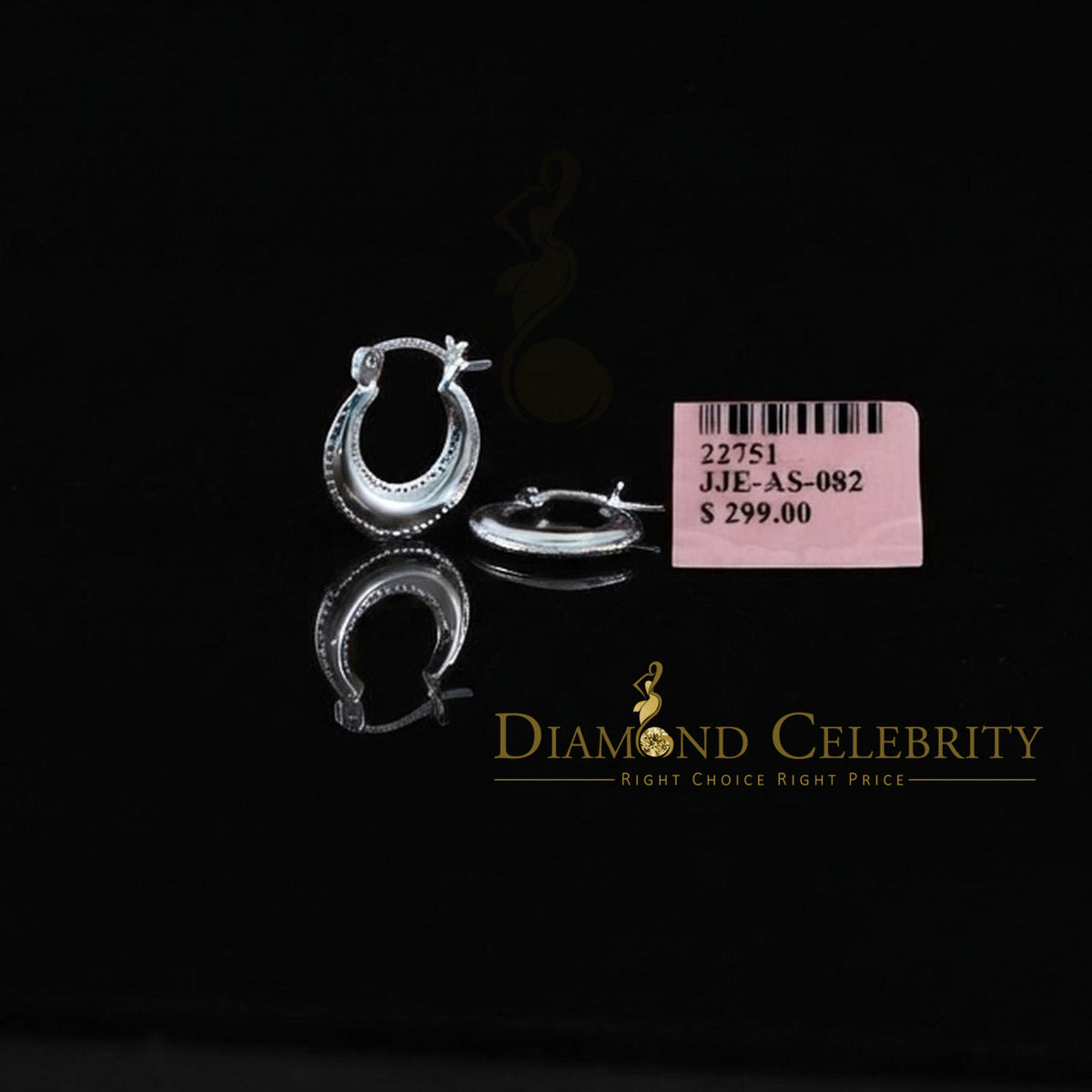 925 Sterling Silver Double-Row Beaded Hallow Vintage Balinese 15mm Hoop Earring