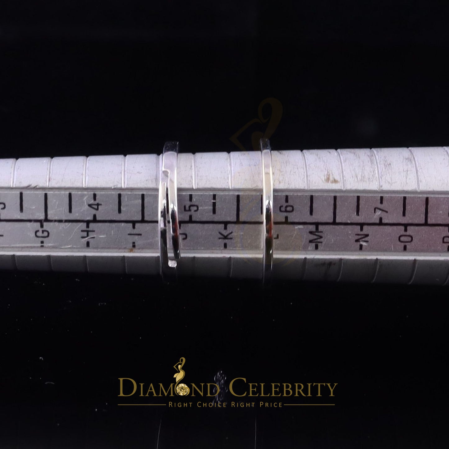 DiamondCelebritees Sterling White Silver 0.50ct Cubic Zirconia Heart Rings W/Connected Chain Size 6
