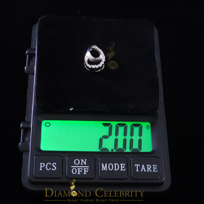 DiamondCelebritees Sterling White Silver Pear Fashion Pendant with 0.00ct Cubic Zirconia