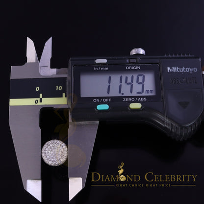 DiamondCelebritees  925 Sterling White Silver 2.50ct Cubic Zirconia Round Screw Back Stud Earrings