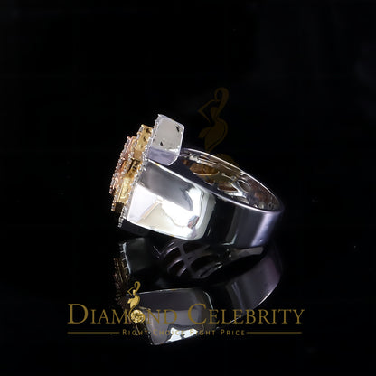 DiamondCelebritees 2.50ct VVS 'D' Moissanite White Men's Six Pointed Star of David Silver Ring Sz9