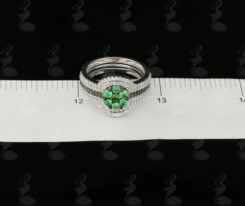DiamondCelebritees 925 Sterling White Silver 2.50ct Floral Shape Cubic Zirconia Womens Ring SZ 6.5