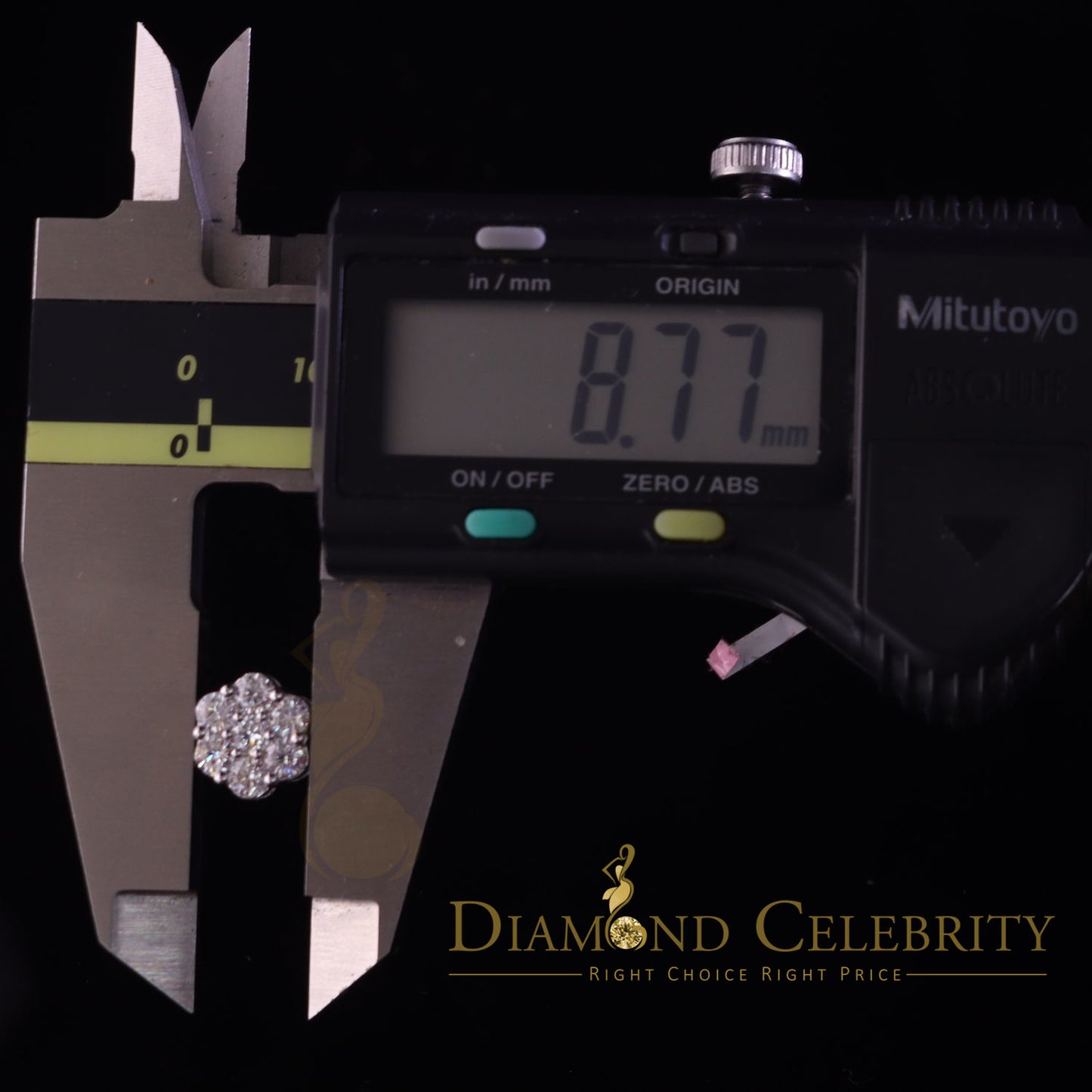 DiamondCelebritees 1.50ct Vvs 'D' Color Genuine Moissanite Stud FLORAL Earrings 10k Real White Gold