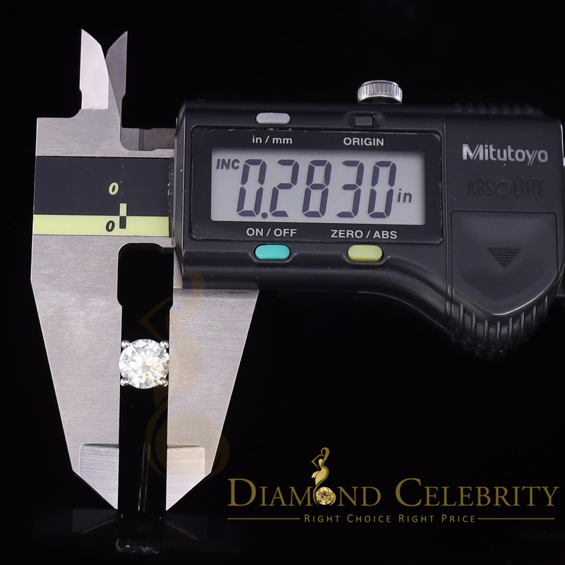DiamondCelebritees 10k Real White Gold with 3.00ct Round VVS 'D' Color Moissanite Stud Earrings