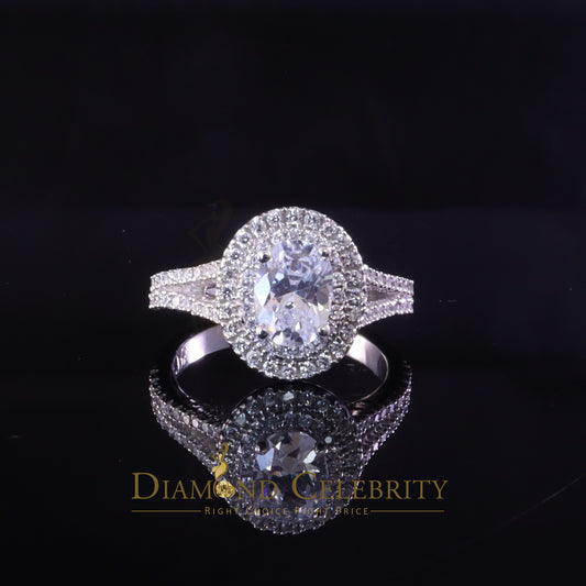 DiamondCelebritees 3.00 ct Cubic Zirconia White 925 Sterling Silver Women Engagement Ring Size 7