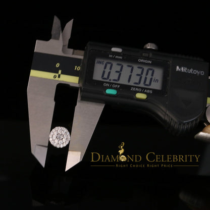 DiamondCelebritees  925 Sterling White Silver 1.86ct Cubic Zirconia Round Women's Stud Earrings