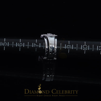 DiamondCelebritees 925 Sterling White Silver Round Cubic Zirconia Luxury Bridal Set Ring Size 8