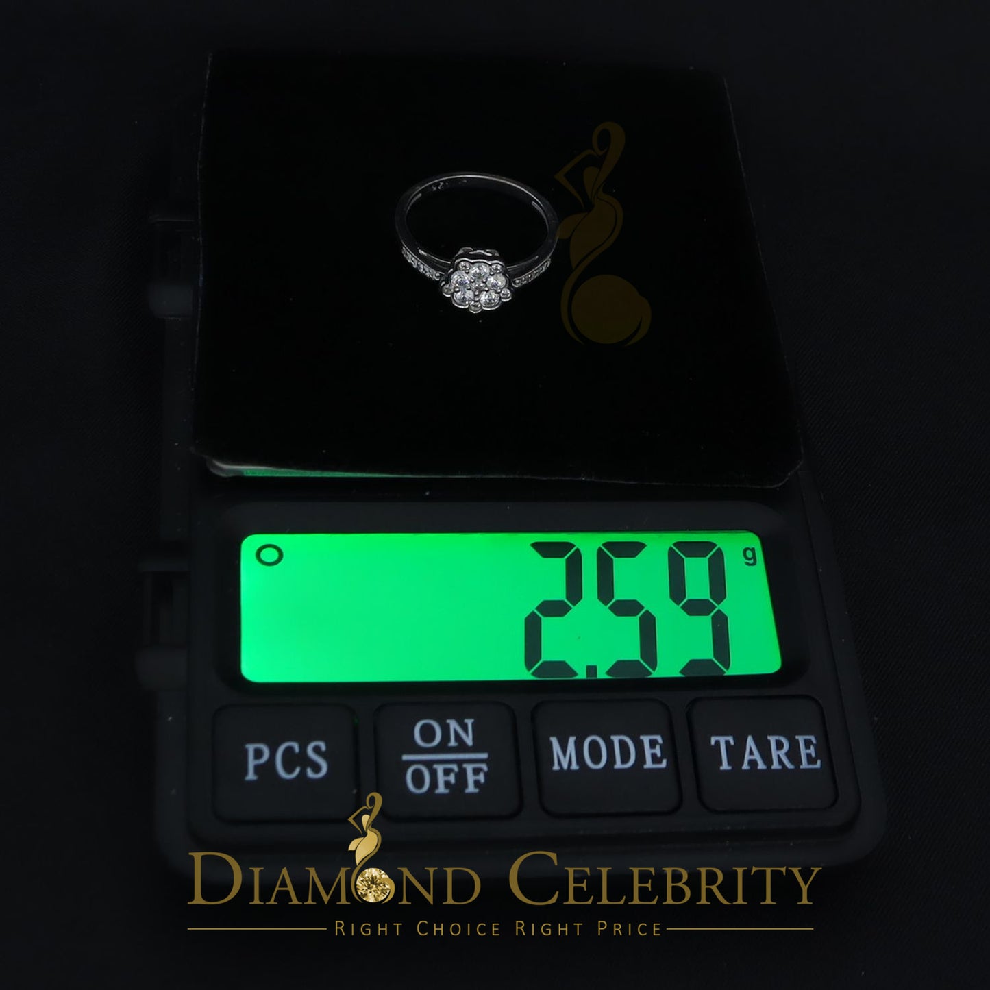 DiamondCelebritees 1.20ct Wedding White Ring For Women 925 Sterling Silver Cubic Zirconia Size 8